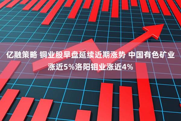 亿融策略 铜业股早盘延续近期涨势 中国有色矿业涨近5%洛阳钼业涨近4%