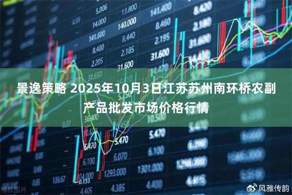 景逸策略 2025年10月3日江苏苏州南环桥农副产品批发市场价格行情